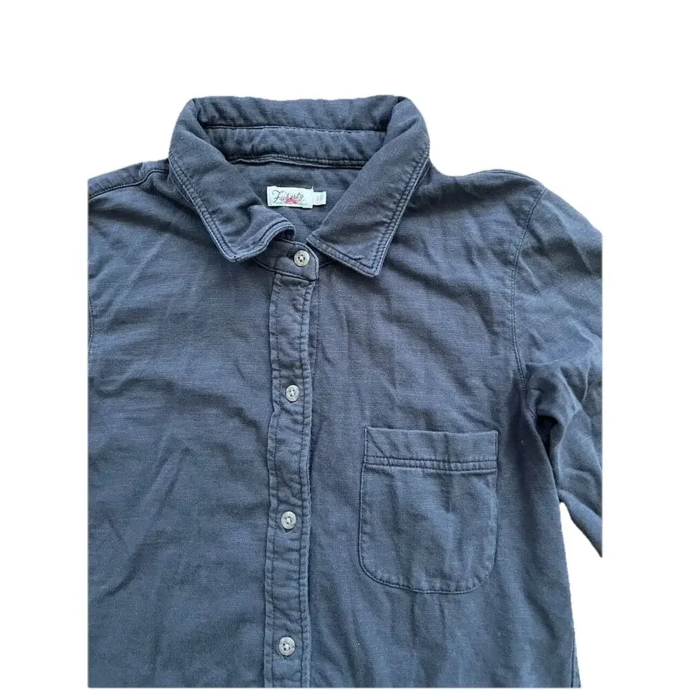 Faherty Laguna Organic Cotton Shirt Lond Sleeve Length Black Small A000866 - Picture 6 of 10